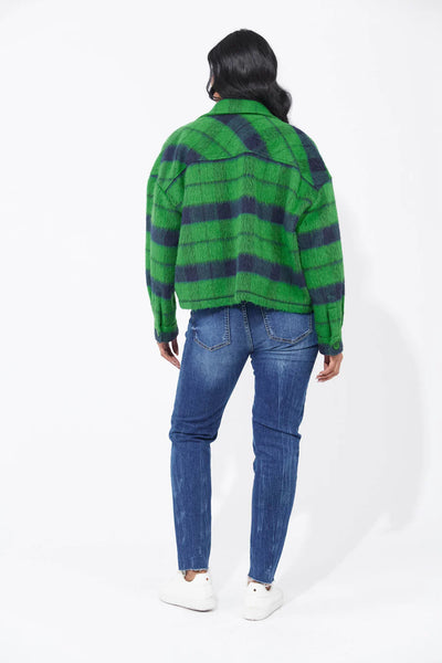 Daytona Crop Jacket - Oasis Green