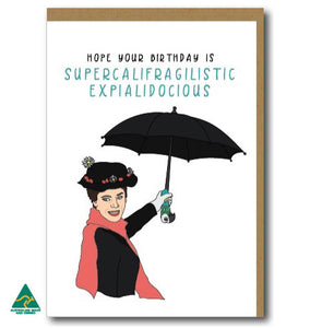 Mary Poppins Birthday Card