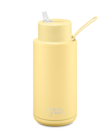 1Ltr/ 34oz Reusable Ceramic Bottle - Buttermilk