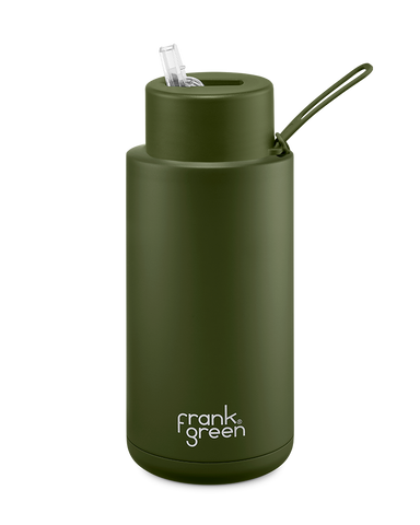 1Ltr Reusable Ceramic Bottle - Khaki
