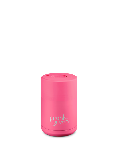 8oz Reusable Cup - Neon Pink (Reduced - Faded Colour)