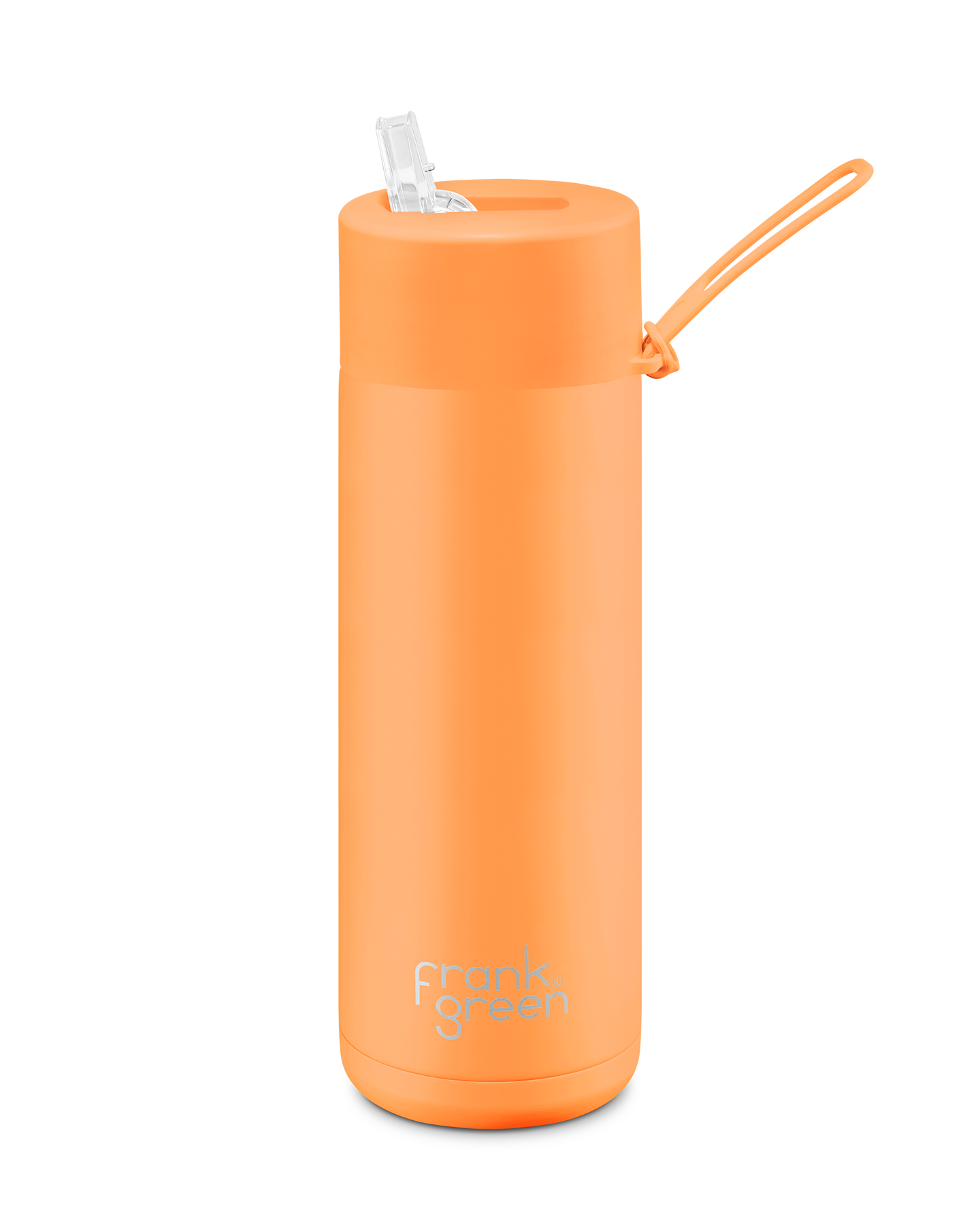 595ml Reusable Ceramic Bottle - Neon Orange