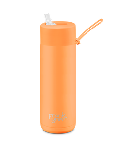 595ml Reusable Ceramic Bottle - Neon Orange