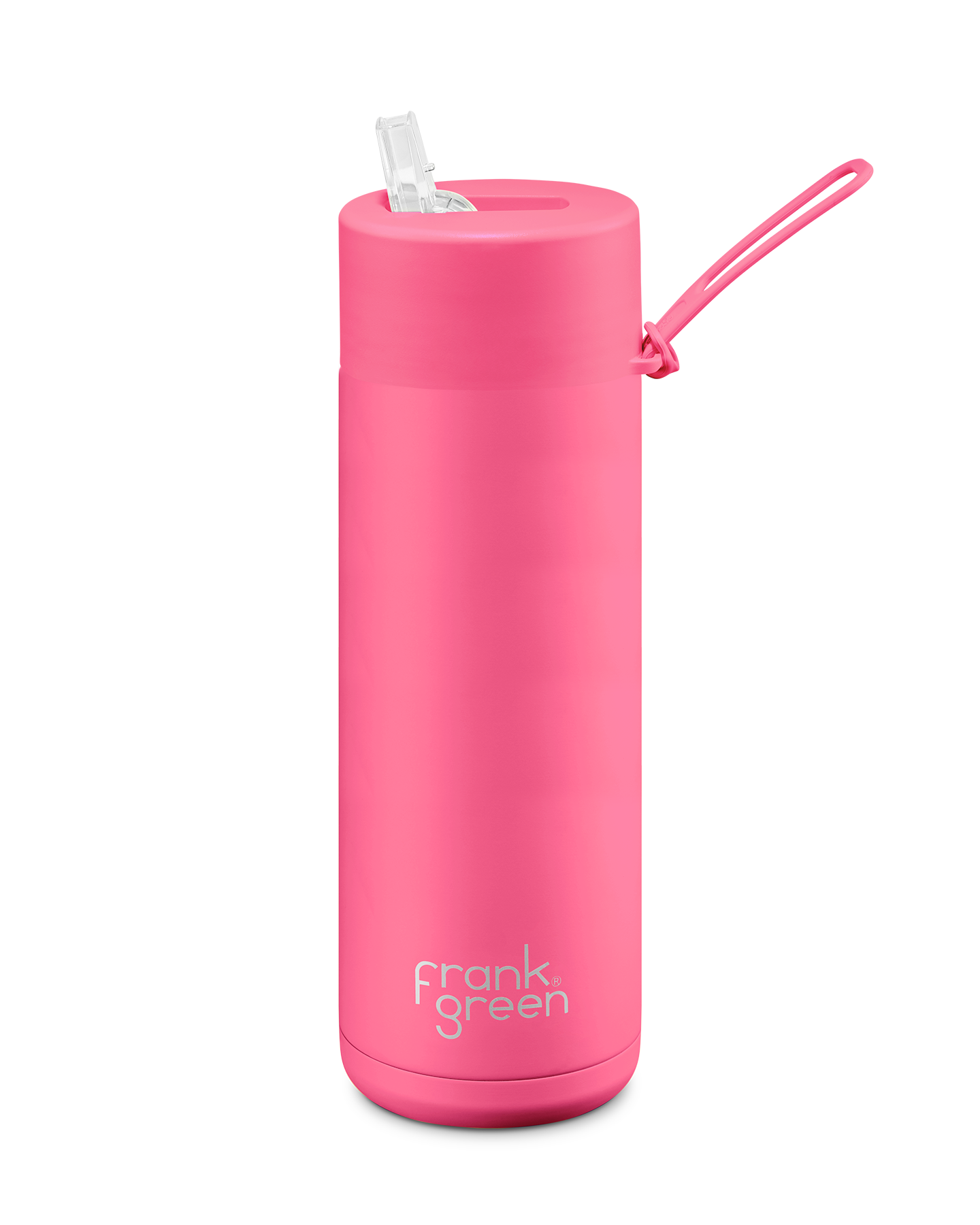 595ml Reusable Ceramic Bottle - Neon Pink