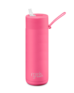 595ml Reusable Ceramic Bottle - Neon Pink