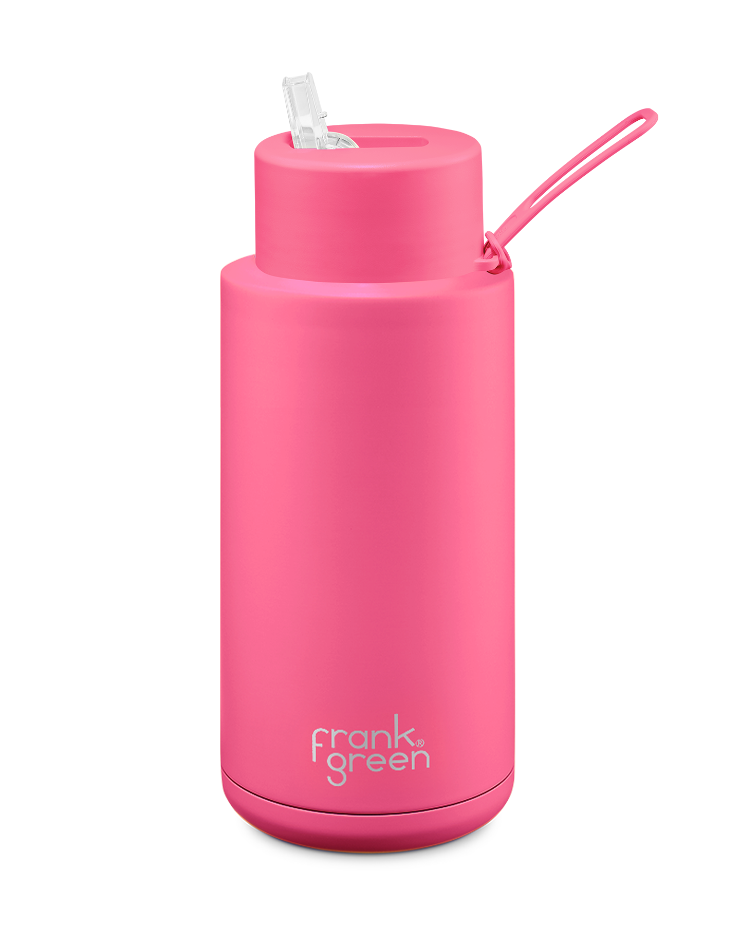 1Ltr Reusable Ceramic Bottle - Neon Pink