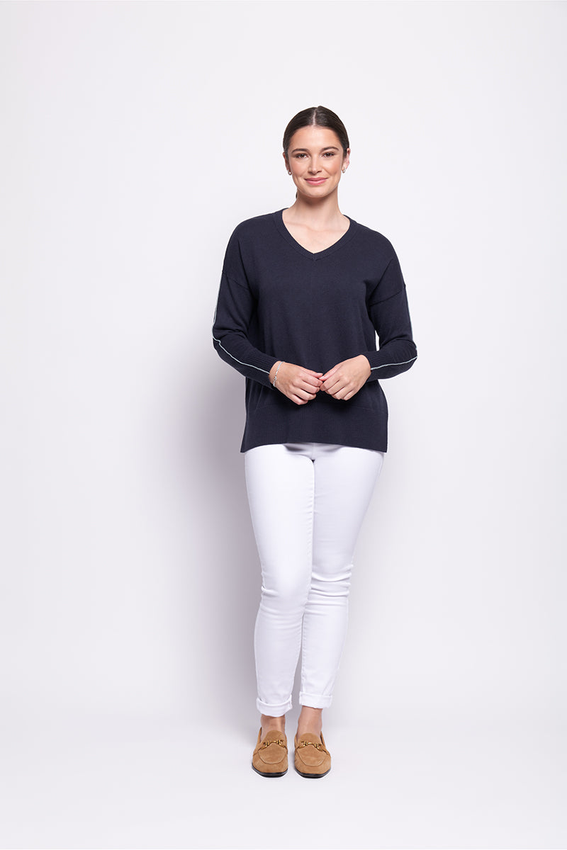 Born Leader Sweater - Midnight/ Duck Egg Blue