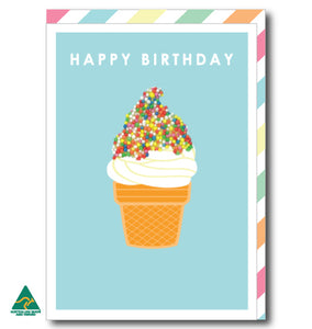 Freckle Soft serve Birthday Card