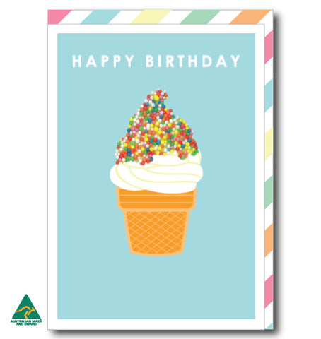 Freckle Soft serve Birthday Card