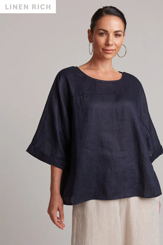 Studio Relaxed Top - Navy (one size)
