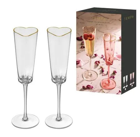 Tempa Amour Clear 2pk Champagne Glass
