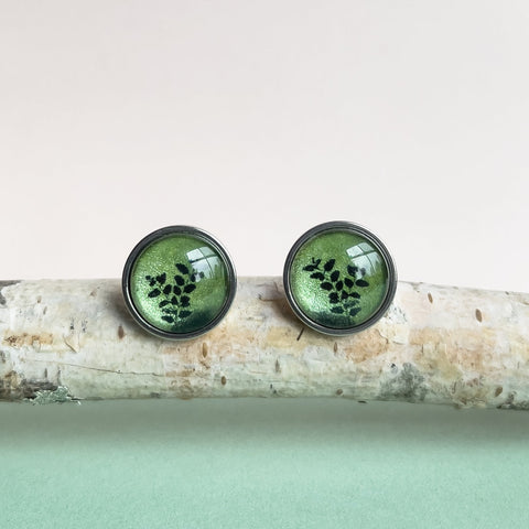 Earrings - Myrtle Leaves - Studs