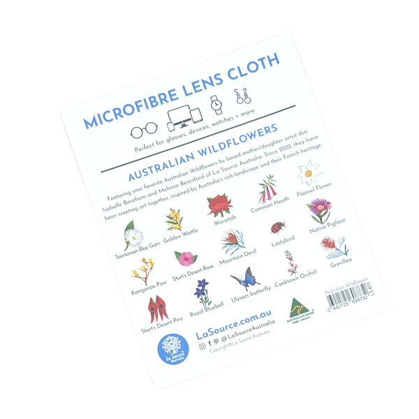 Microfibre Lens Cloth - Australian Wildflowers