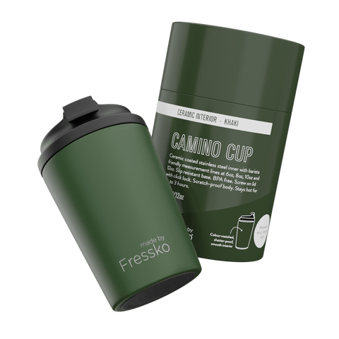 Ceramic Camino 340ml/12oz Travel Cup - Khaki