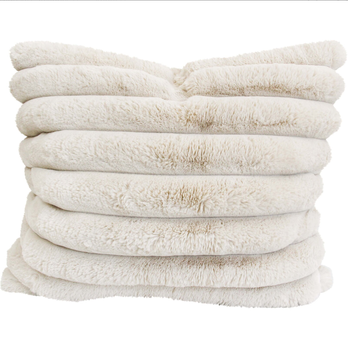 Faux Fur Double Sided Cushion - Puffer Texture