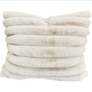 Faux Fur Double Sided Cushion - Puffer Texture