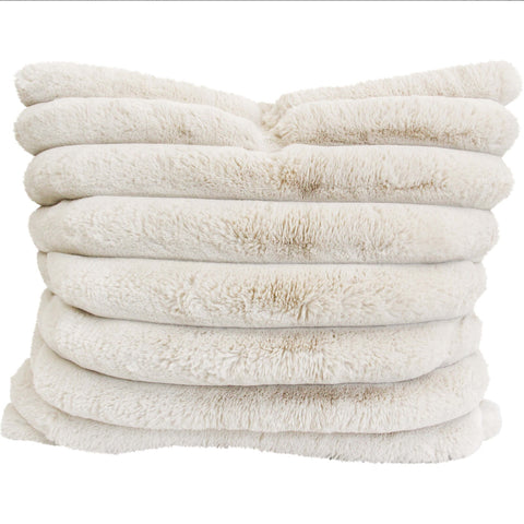 Faux Fur Double Sided Cushion - Puffer Texture