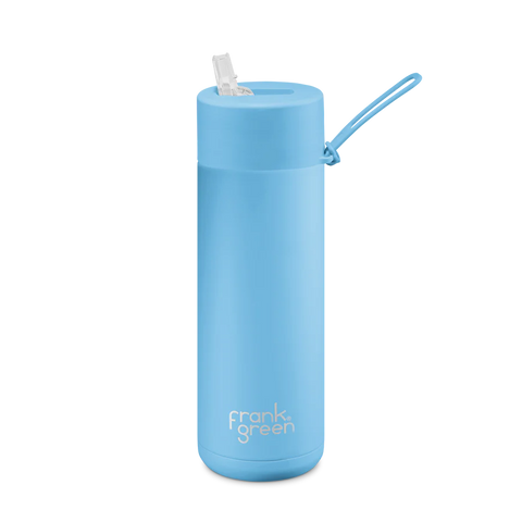 595ml Reusable Ceramic Bottle - Sky Blue