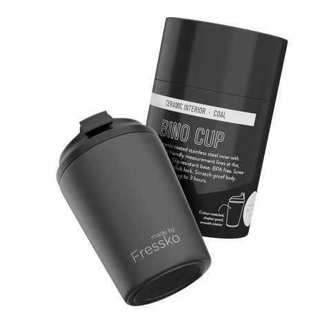 Ceramic Bino 227ml Travel Cup - Coal