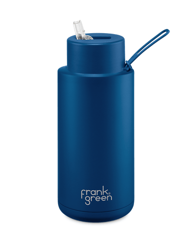 1Ltr/ 34oz Reusable Ceramic Bottle - Deep Ocean