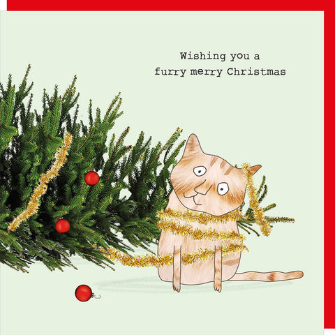 Christmas Card - Cat Furry - Rosie Made a Thing