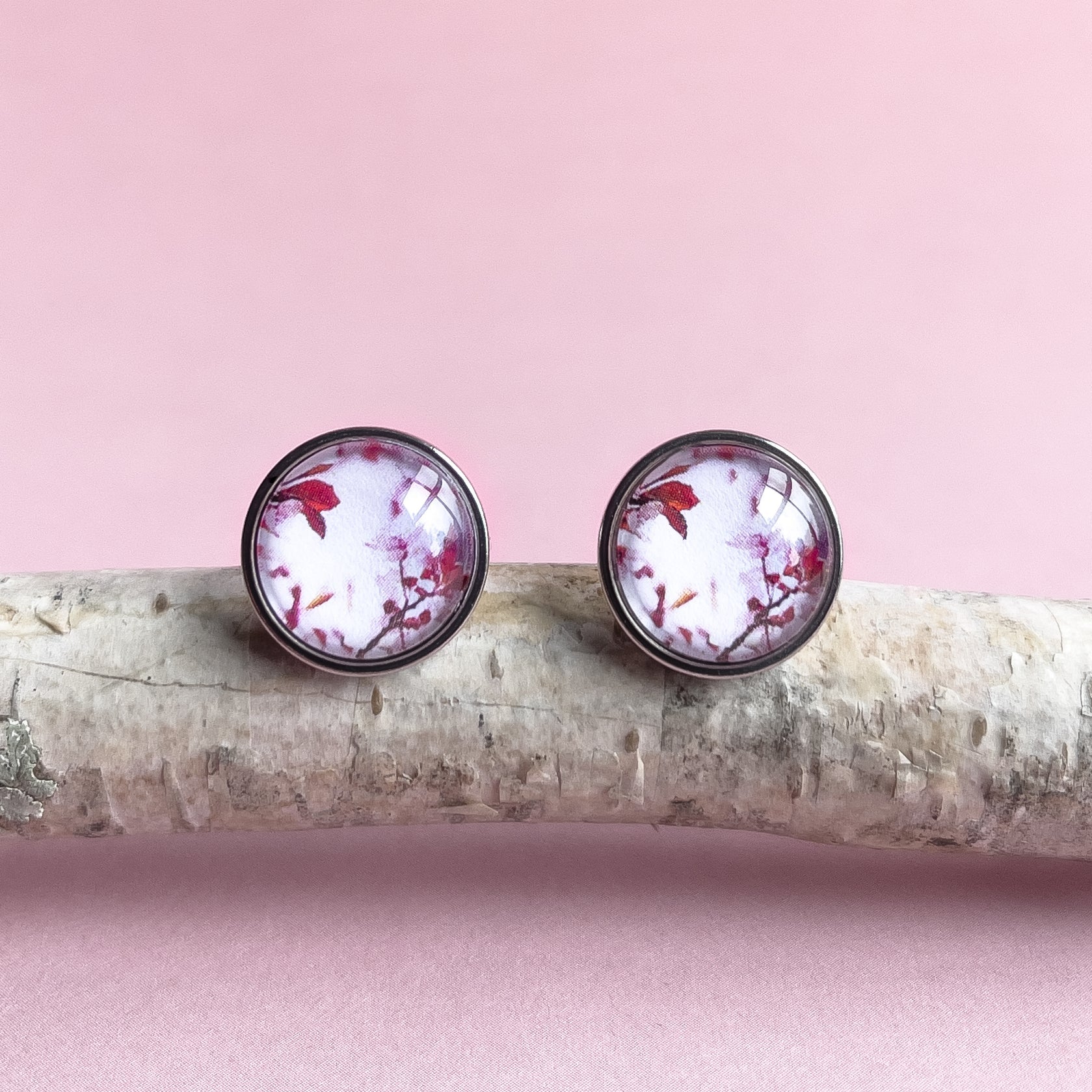 Earrings - Pink Blossom - Studs