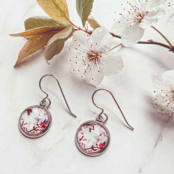 Earrings - Pink Blossom - Drop