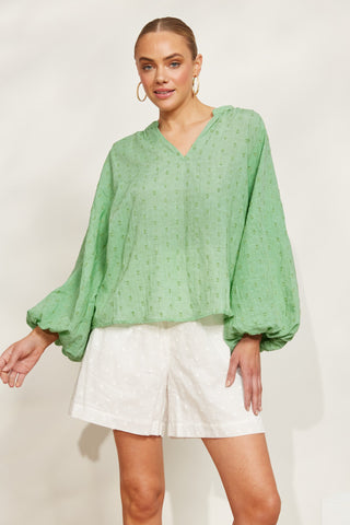 Zephyr Blouse - Jade - Now 50% OFF!