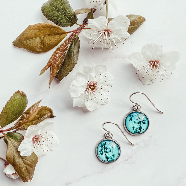 Earrings - Blue Blossom - Drop