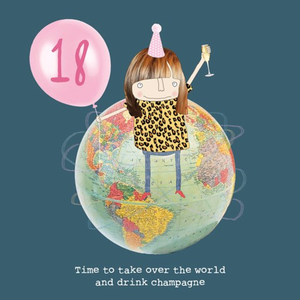 Greeting Card - Girl 18 World
