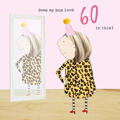 Greeting Card - Girl 60 Bum