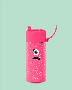 Franksters Ceramic 475ml/ 16oz Reusable Bottle - Neon Pink Piper