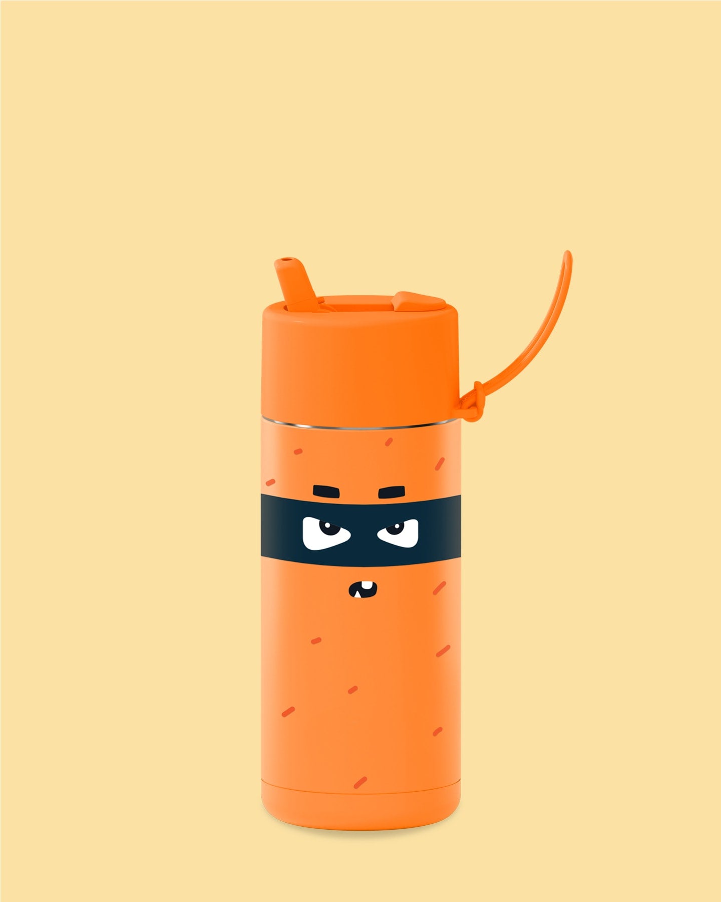 Franksters Ceramic 475ml/ 16oz Reusable Bottle - Neon Orange Robin