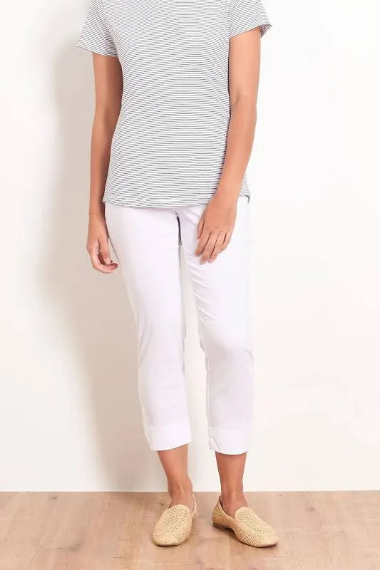 Fuss Free Capri - White - Now 50% OFF!