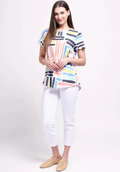 Fuss Free Capri - White - Now 50% OFF!