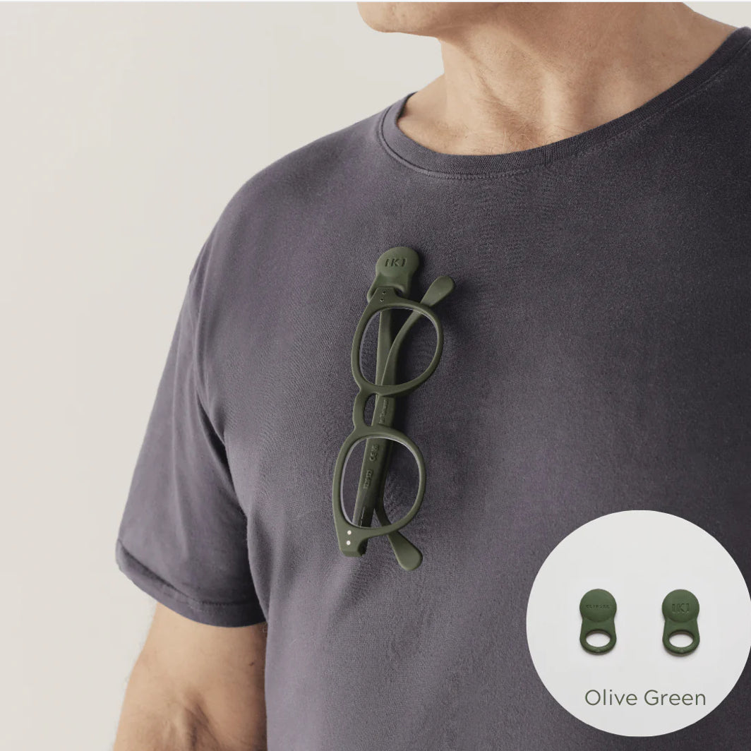 Spex Magnetic Glasses Clips - Olive Green