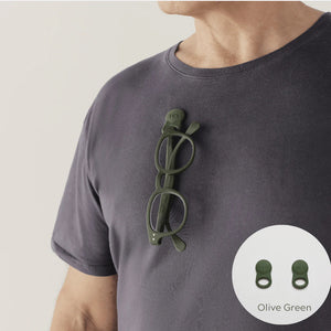 Spex Magnetic Glasses Clips - Olive Green