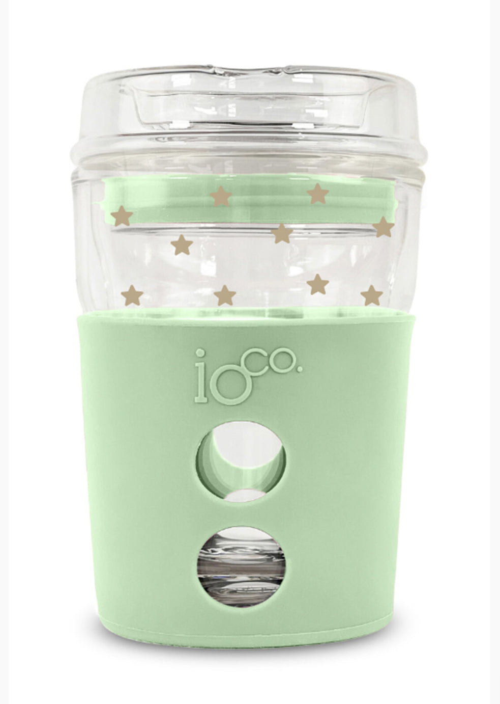 8oz Glass Coffee / Tea Travel Cup - STAR Sage