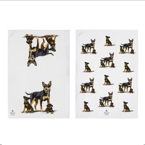 Puppy Love Kitchen Towel 2pk - Kelpie