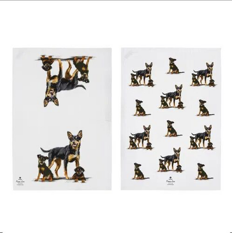 Puppy Love Kitchen Towel 2pk - Kelpie