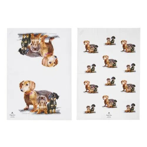 Puppy Love Kitchen Towel 2pk - Dachshund