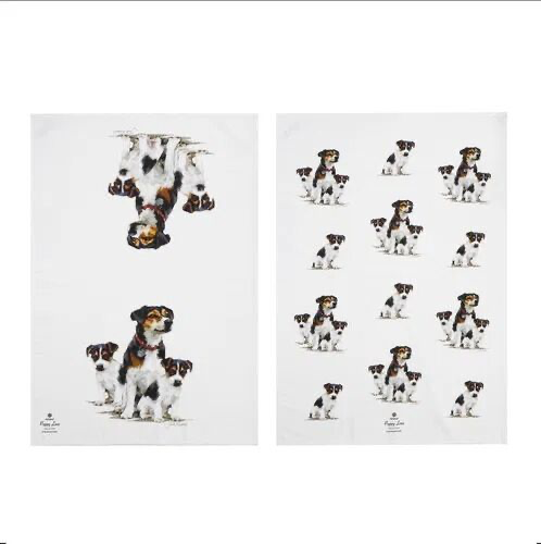 Puppy Love Kitchen Towel 2pk - Jack Russell
