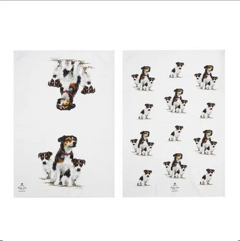 Puppy Love Kitchen Towel 2pk - Jack Russell