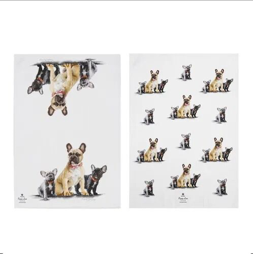 Puppy Love Kitchen Towel 2pk - French Bulldog
