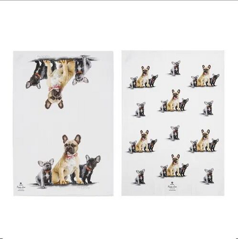 Puppy Love Kitchen Towel 2pk - French Bulldog
