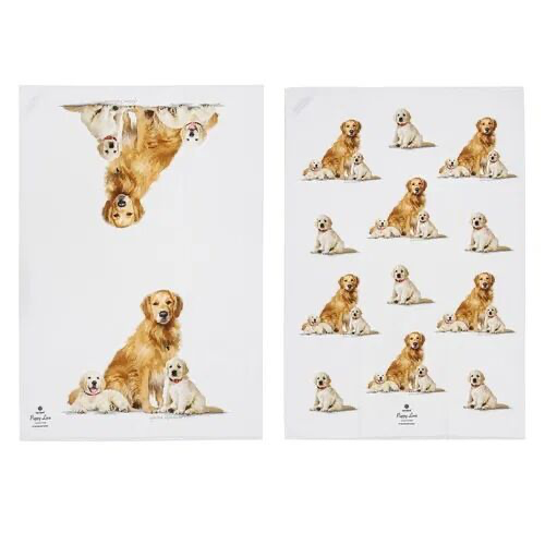 Puppy Love Kitchen Towel 2pk - Golden Retriever