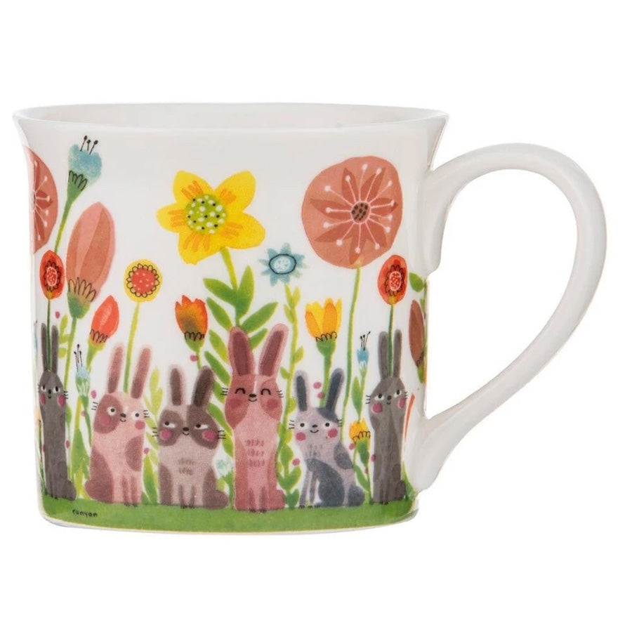 Playful Bunnies Mug - Bunnies & Blooms