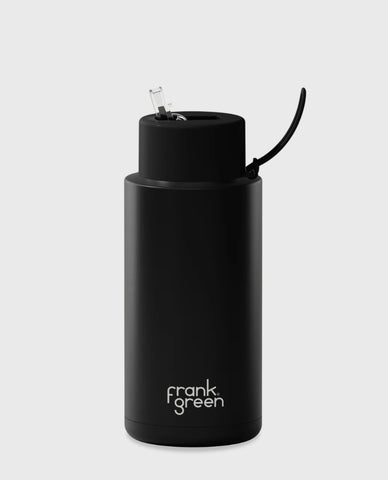 1Ltr/ 34oz Reusable Ceramic Bottle - Midnight