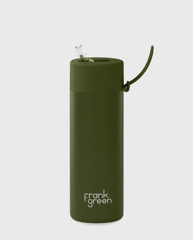 595ml/ 20oz Reusable Ceramic Bottle - Khaki
