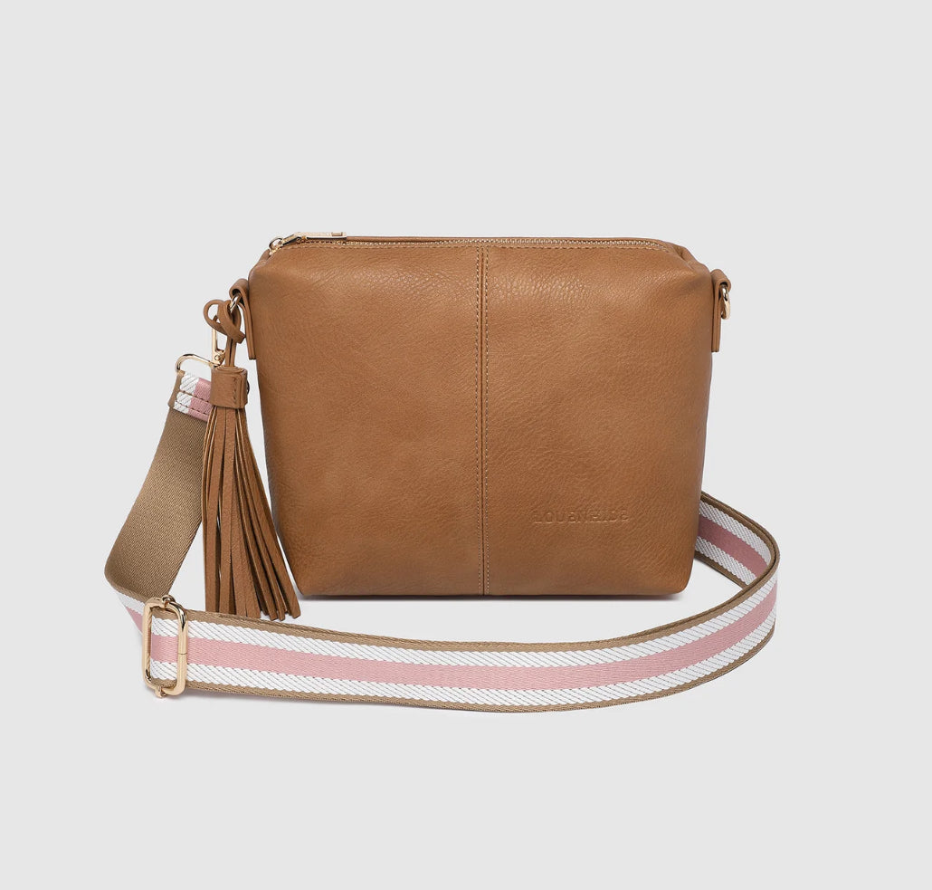 Kasey Stripe Crossbody Bag - Camel